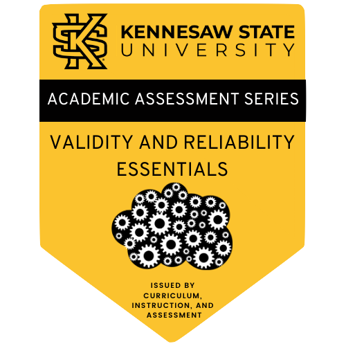 Validity and Reliability Essentials Badge